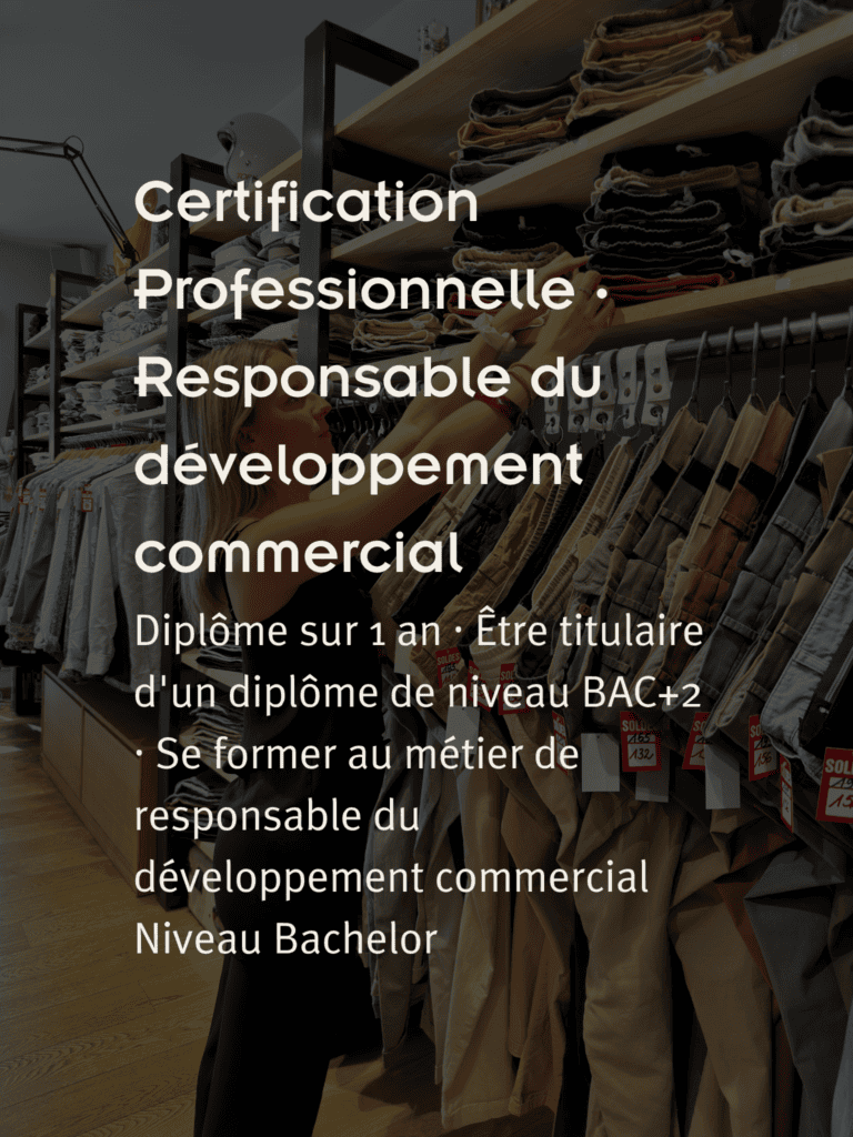 Certification Professionnelle · Responsable du développement commercial