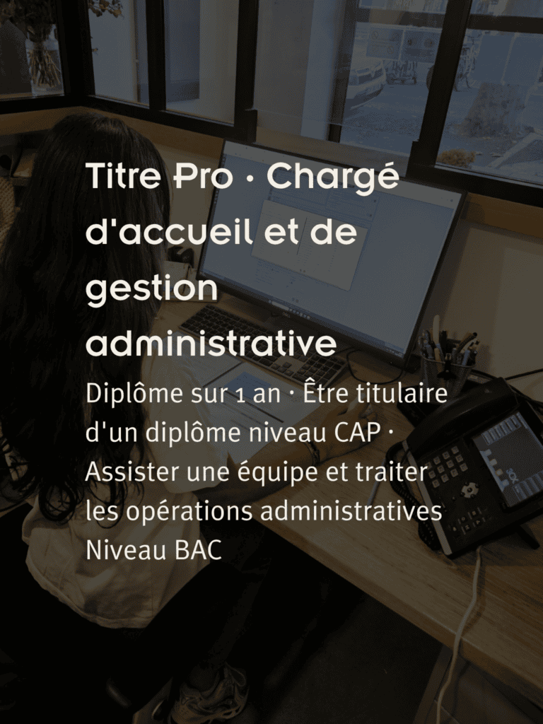 Titre Pro · Chargé d'accueil et de gestion administrative