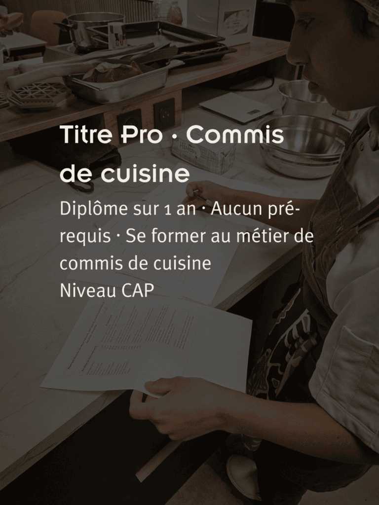 Titre Pro · Commis de cuisine