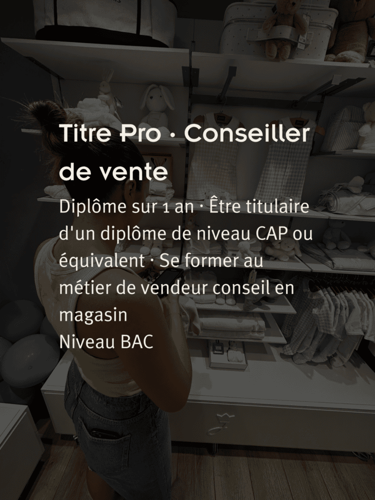 Titre Pro · Conseiller de vente