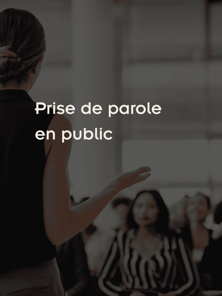 PRISE DE PAROLE EN PUBLIC